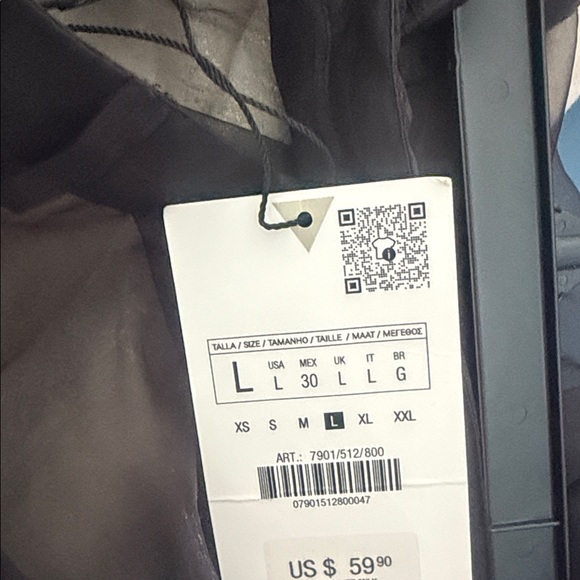 Zara Black Sheer Overlay Trousers - Picture 9 of 9